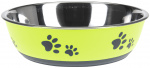 Dogs Collection hondenvoer- en drinkbak anti-slip 22 cm RVS geel Dogs Collection hondenvoer- en drinkbak anti-slip 22 cm RVS geel