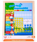 Tooky Toy beloningsbord (FR) 32 x 40 cm hout blauw 48-delig Tooky Toy beloningsbord (FR) 32 x 40 cm hout blauw 48-delig