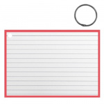 Verhaak flashcard met clipring A6 papier wit/rood 50 stuks Verhaak flashcard met clipring A6 papier wit/rood 50 stuks