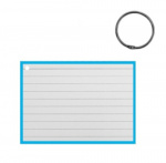 Verhaak flashcard met clipring A7 papier wit/mintblauw 50 stuks Verhaak flashcard met clipring A7 papier wit/mintblauw 50 stuks