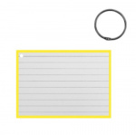 Verhaak flashcard met clipring A7 papier wit/geel 50 stuks Verhaak flashcard met clipring A7 papier wit/geel 50 stuks