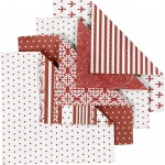 Vivi Gade origamipapier 10 x 10 cm wit/rood 50 vellen Vivi Gade origamipapier 10 x 10 cm wit/rood 50 vellen