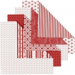 Vivi Gade origamipapier 15 x 15 cm wit/rood 50 vellen Vivi Gade origamipapier 15 x 15 cm wit/rood 50 vellen